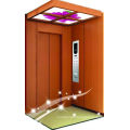 Small home elevator with safety glass car wall